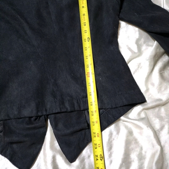 NWT Rampage Black Asymmetrical Zip Faux Micro Suede Long Sleeve Jacket - Picture 11 of 16